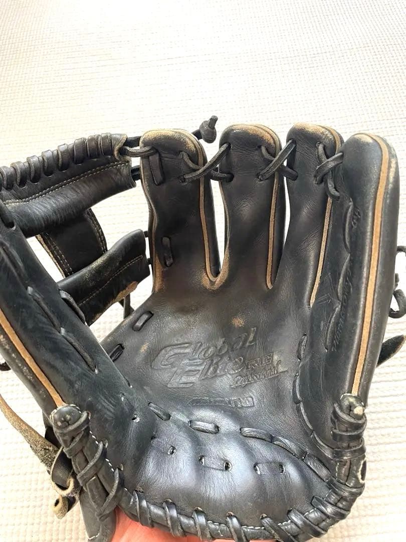 グローバルエリート　軟式　内野手用グローブ　少年用　坂本勇人モデル　黒
