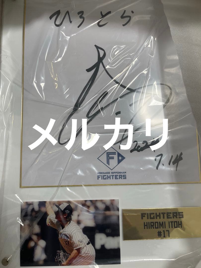 ファイターズ　直筆サインプレート　伏見寅威　伊藤大海　ひろとら