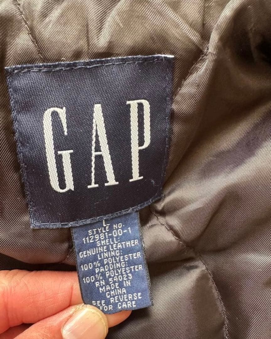 【未使用級】OLD GAP カーコート　本革　木村拓哉　野村訓市　着用　y2k