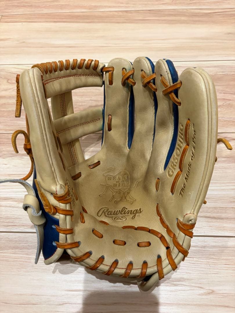 値下げ交渉伺います　Rawlings 軟式グローブ 青/ベージュ