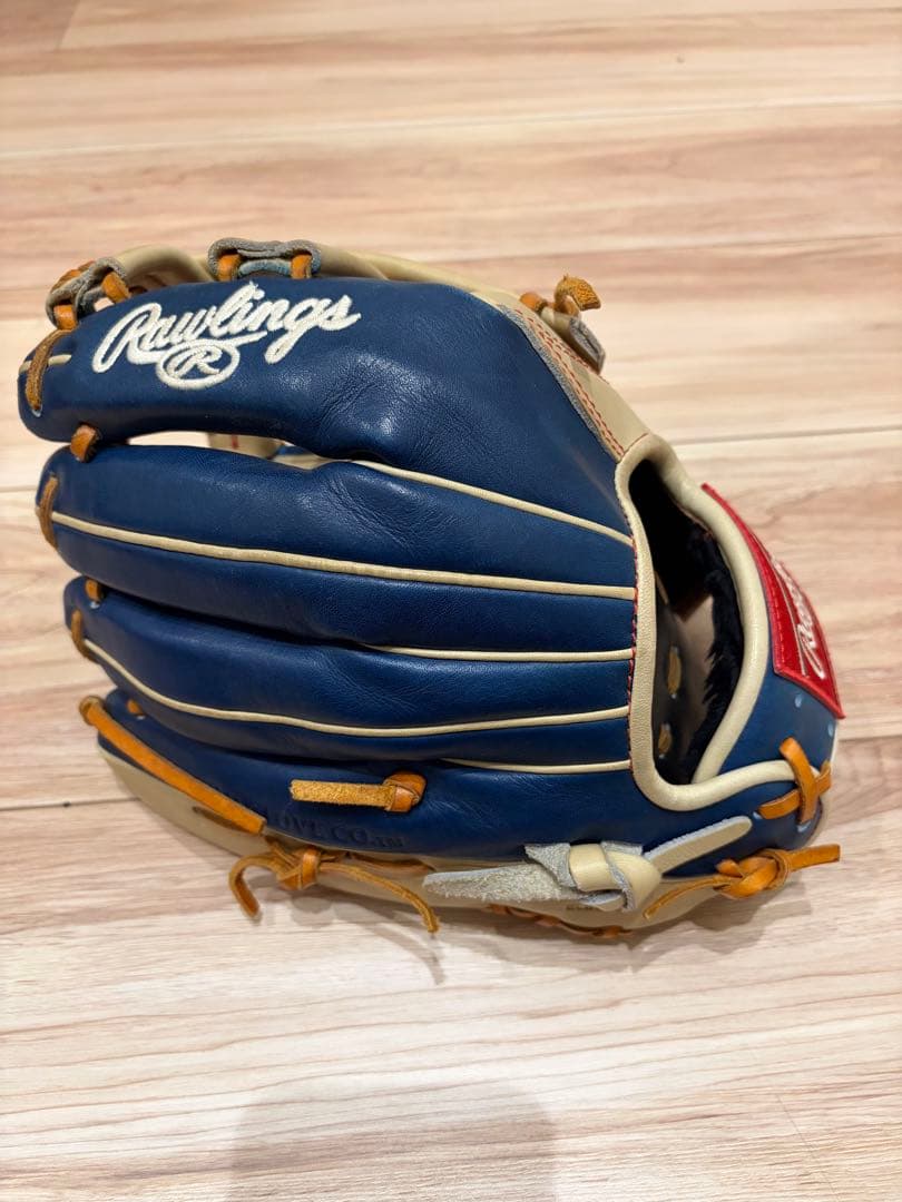 値下げ交渉伺います　Rawlings 軟式グローブ 青/ベージュ