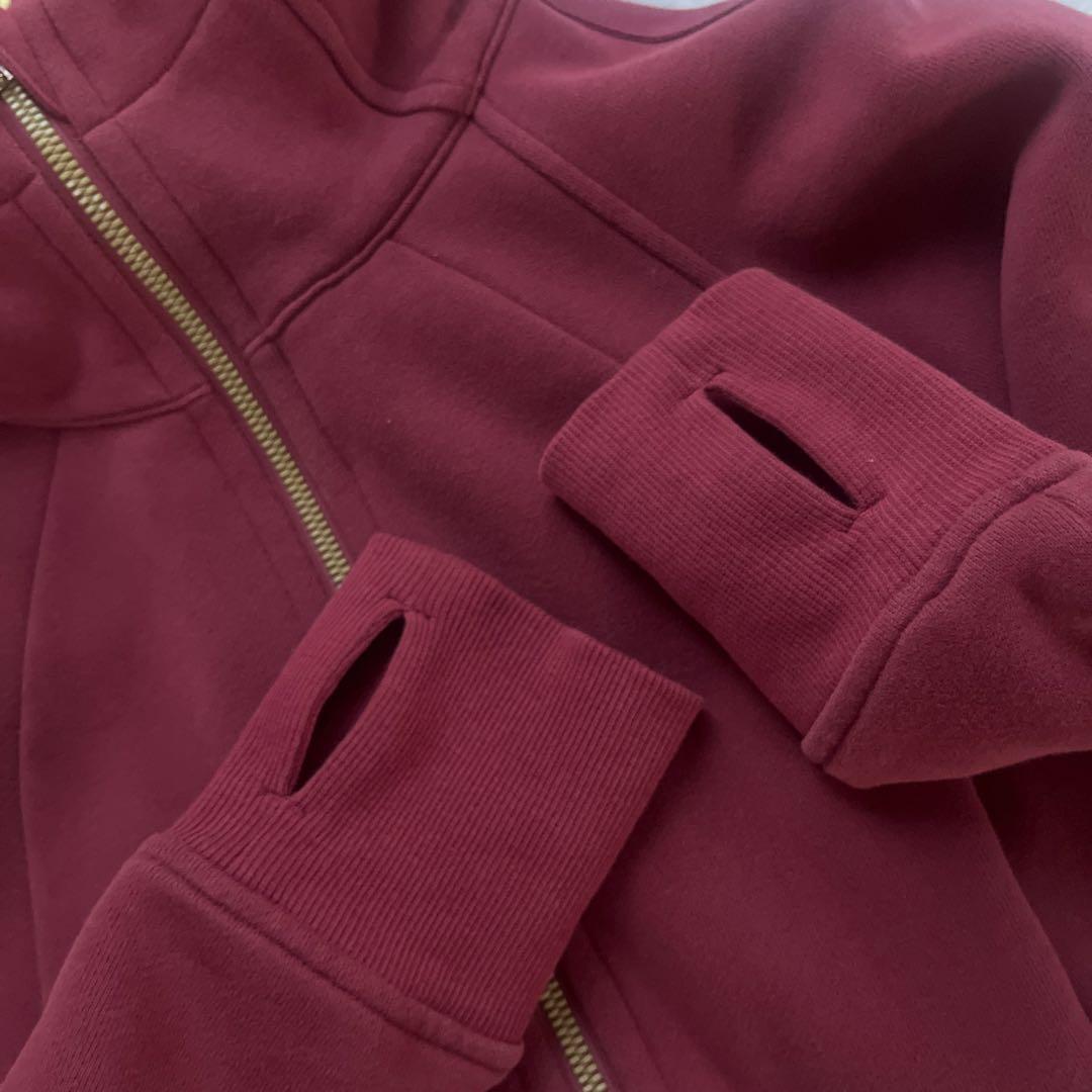 Lululemon バーガンディ フルジップパーカー サイズ6