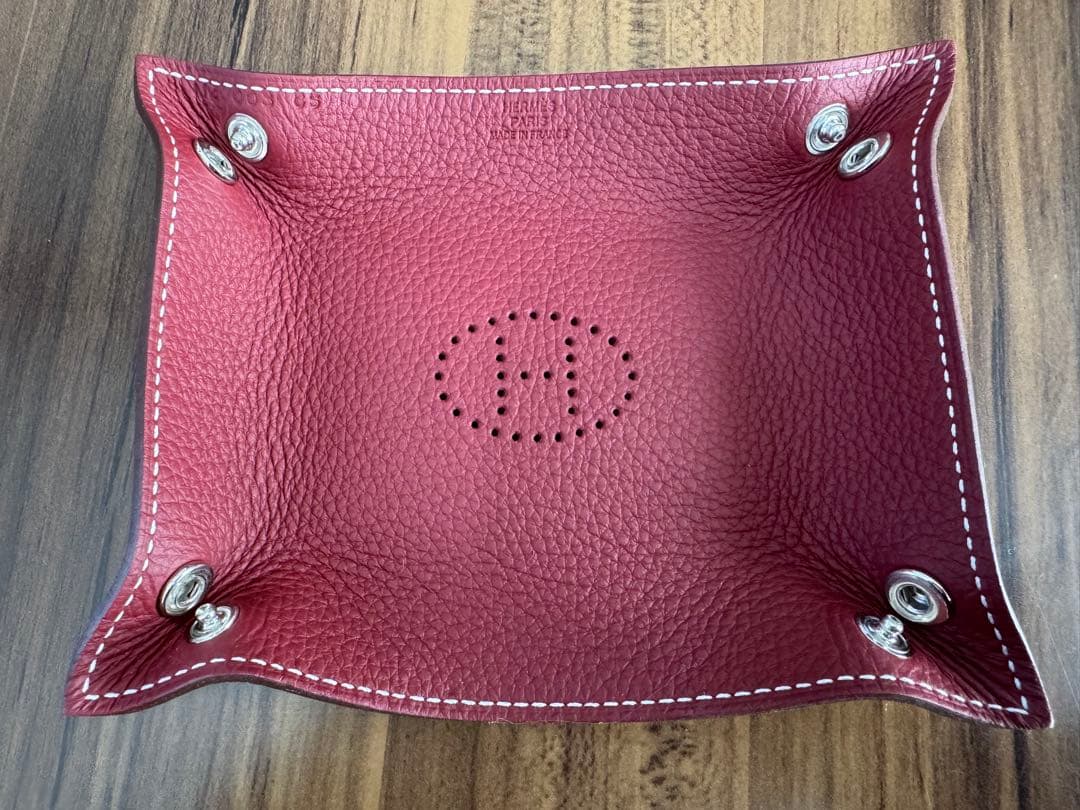 極美品　HERMES エルメス　ヴィドポッシュ　小物入れ　トレイ　B刻印　本革