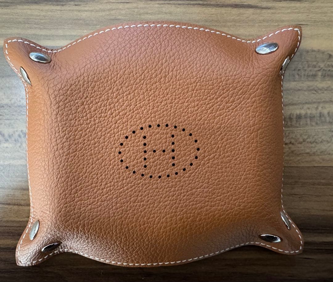 極美品　HERMES エルメス　ヴィドポッシュ　小物入れ　トレイ　B刻印　本革