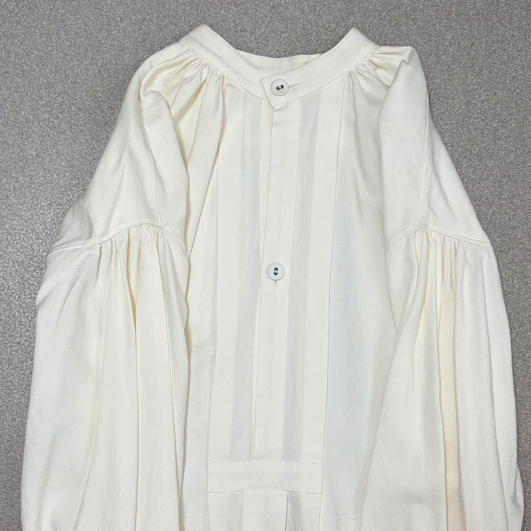【美品✨近年モデル マキシ丈】HYKE スモックワンピース リネン混 ハイク