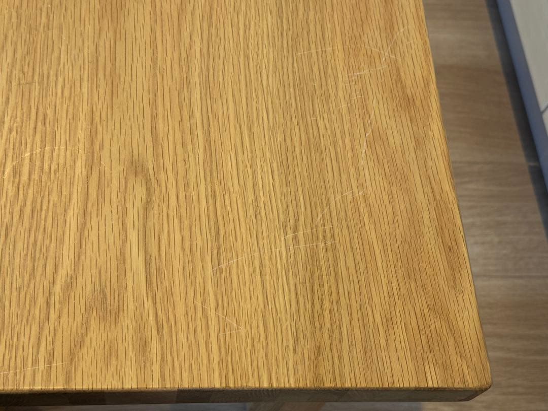 【廃盤】無印良品　オーク材　木製テーブル天板、木製テーブル脚４本組　80×40