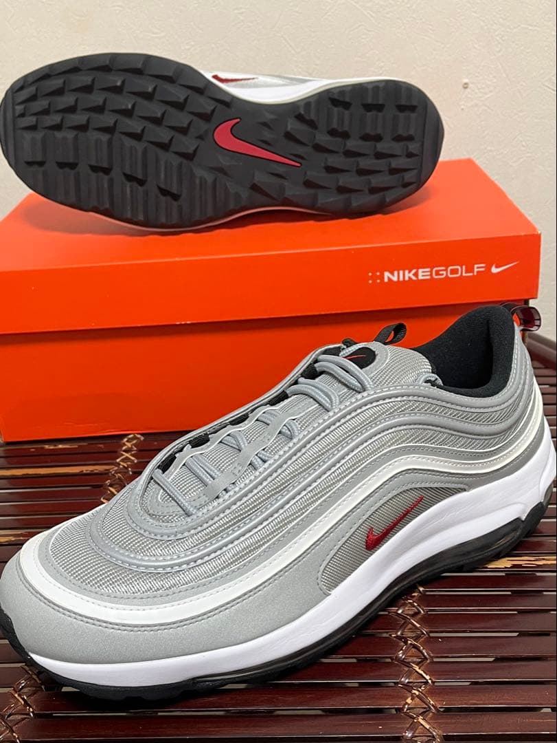 シューズ(男性用) Nike Golf Air Max 97 GOLF Silver Ballet