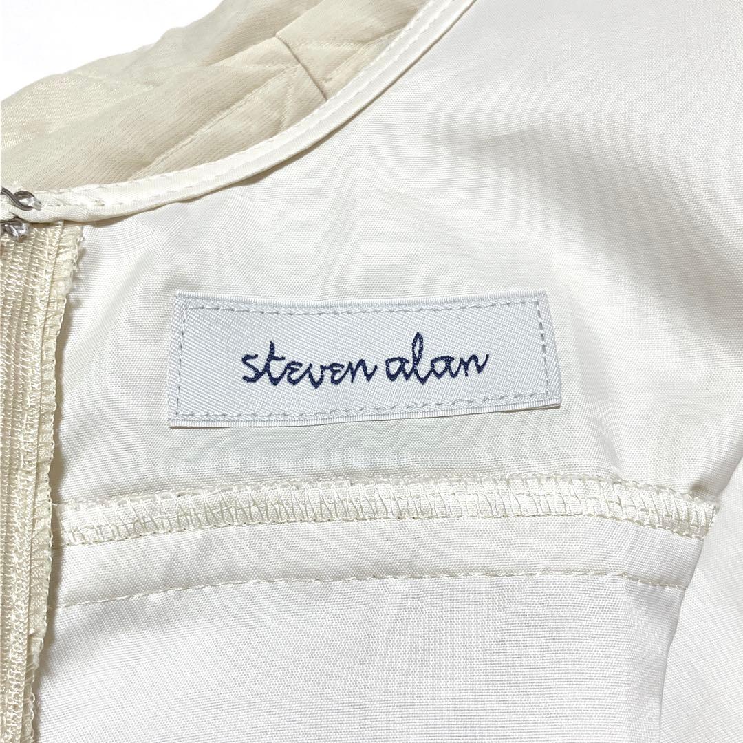 美品！steven alanシアー Aライン ワンピース ドレス　ヘリンボーン