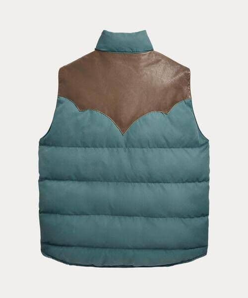 限定カラー【2024AW】【即完売】レザーヨーク キルテッド ベスト
