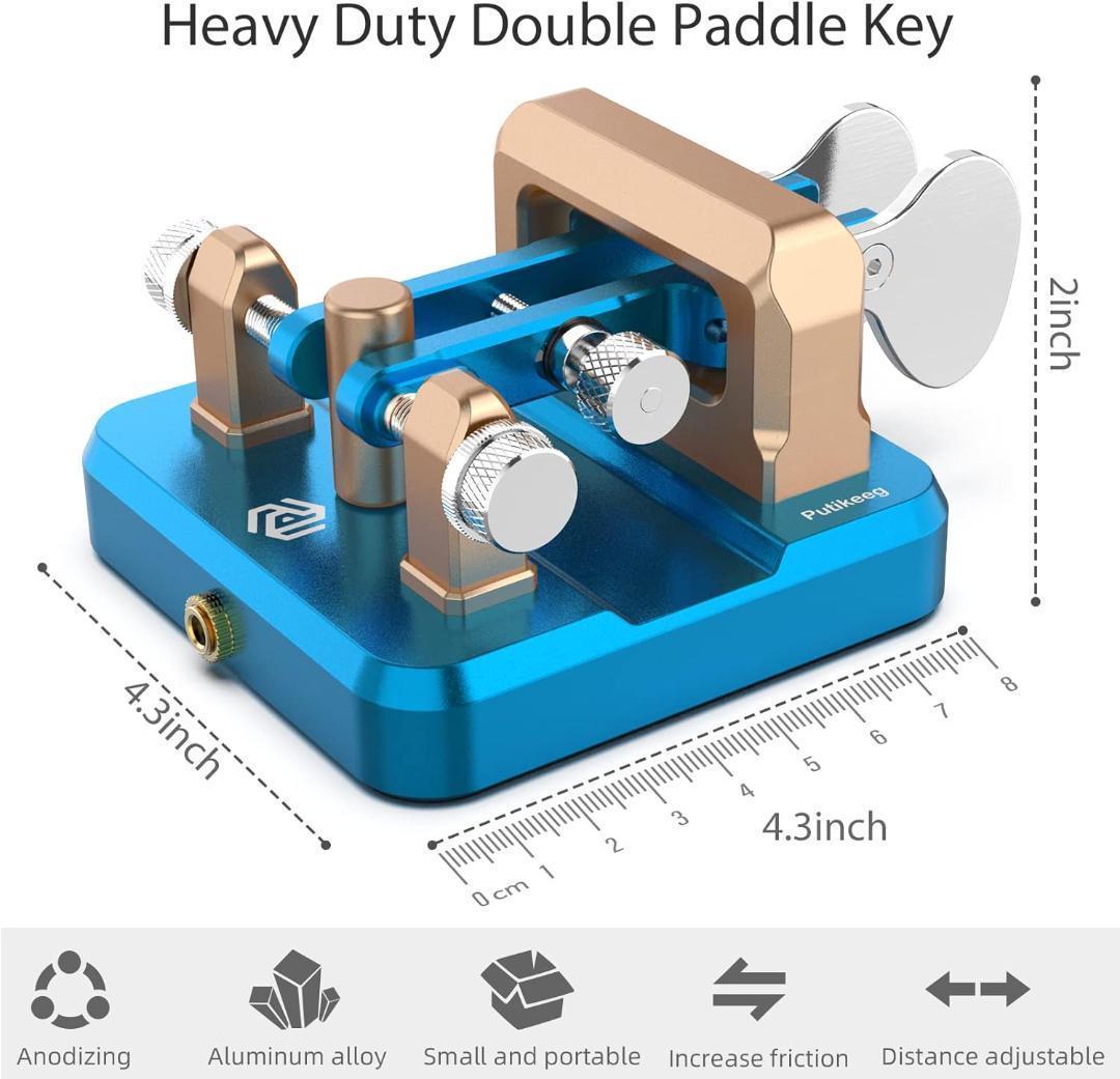 【開封済・未使用】PUTIKEEG アマチュア無線電気キーパドル モールス信号