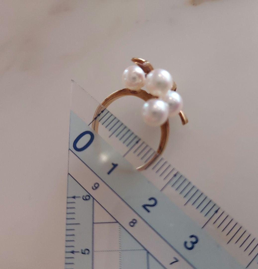 MIKIMOTO　18K リボンパールリング