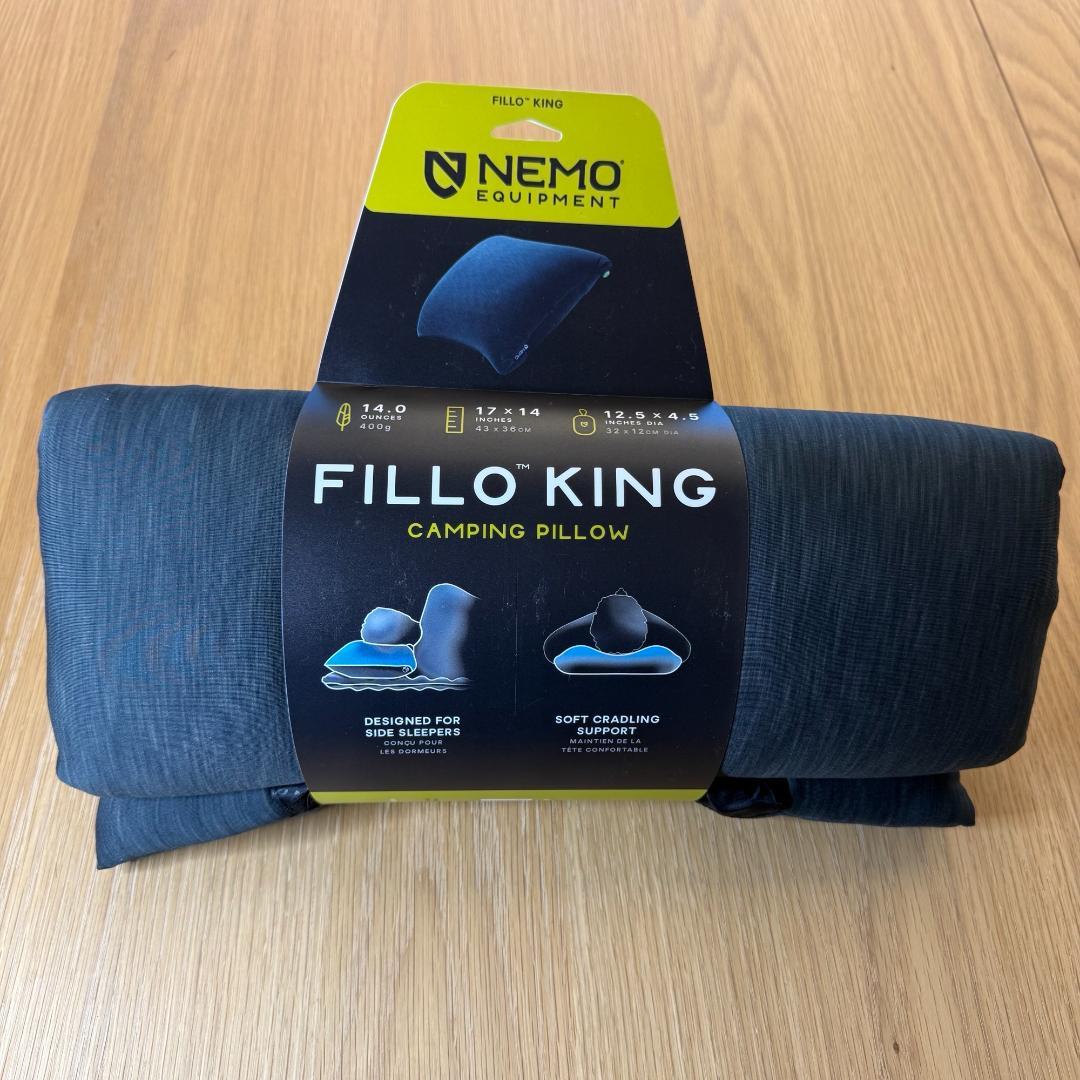 ★新品 NEMO Fillo King 高級キャンプ枕 385g