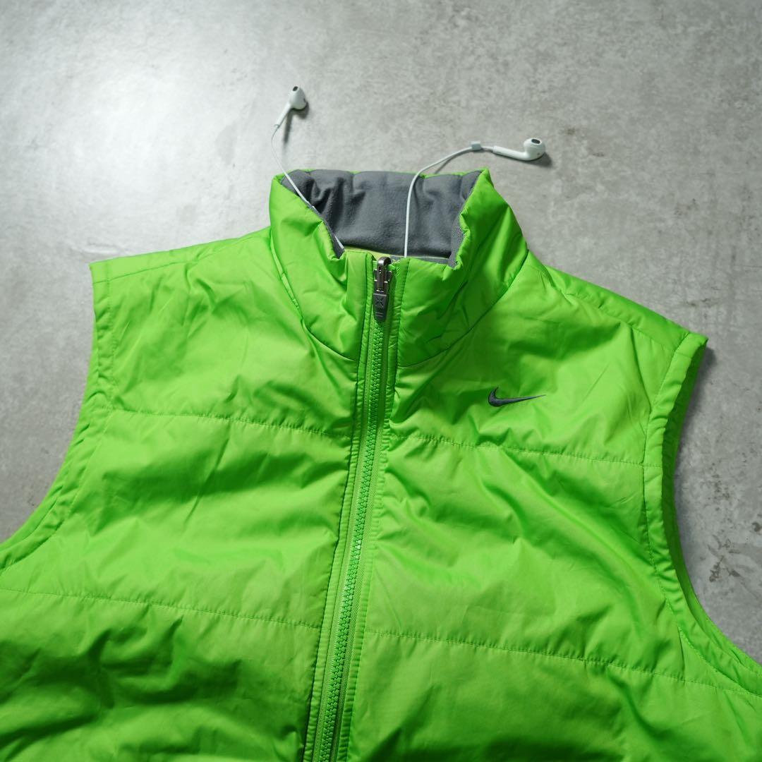 00s archive NIKE ダウンベスト 中綿 ライトグリーン y2k