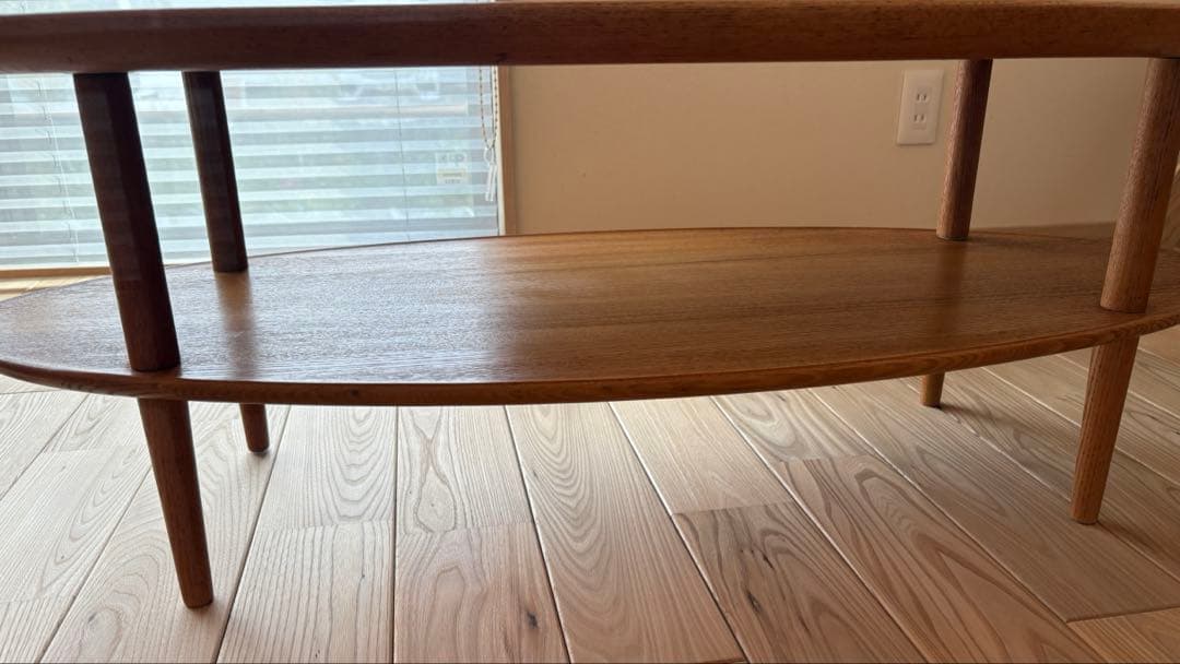 美品　ヒラシマ　BORDO Oval Table オーク　ローテーブル