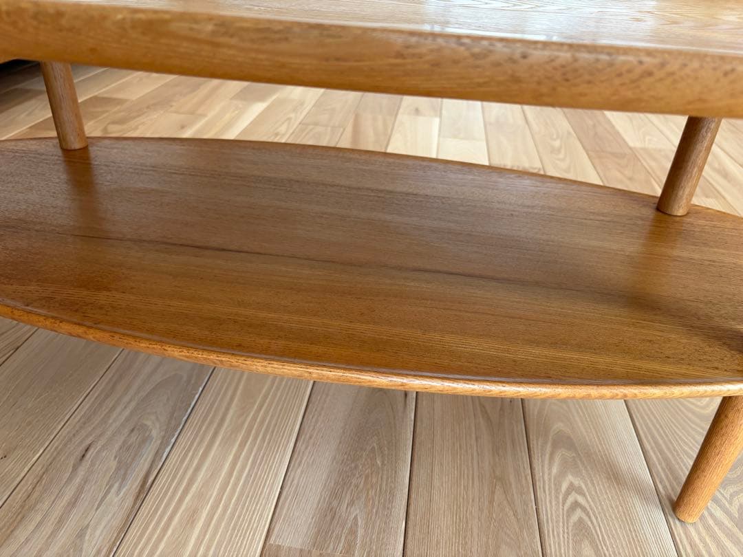 美品　ヒラシマ　BORDO Oval Table オーク　ローテーブル