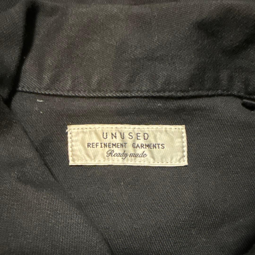 UNUSED ブラック デニムジャケット　製品染め