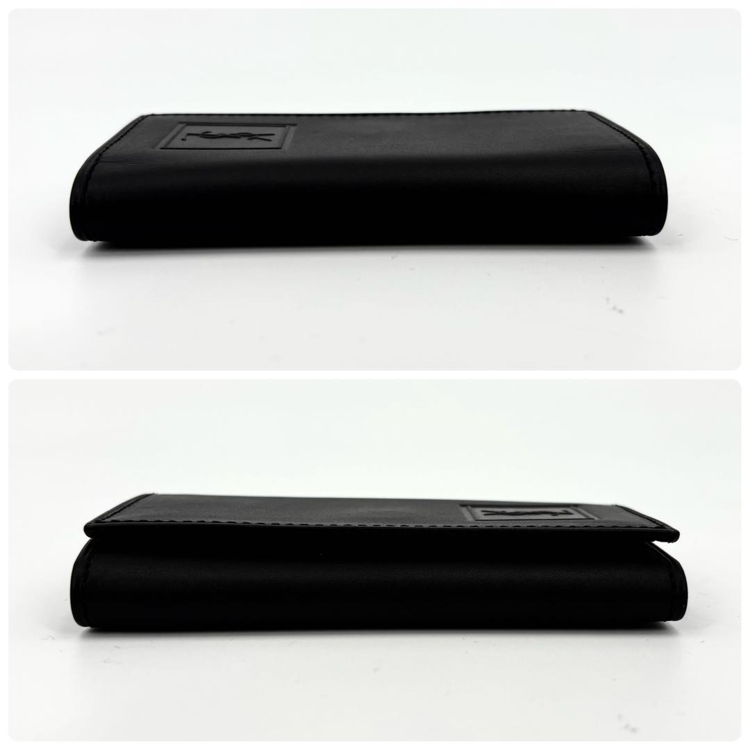 未使用級 イヴサンローラン キーケース 6連 ブラック レザー