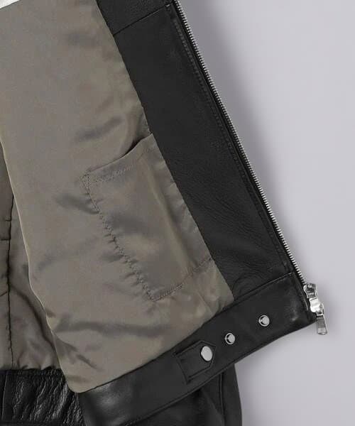 シープスキン レザー ジップ ブルゾン　UNITED ARROWS