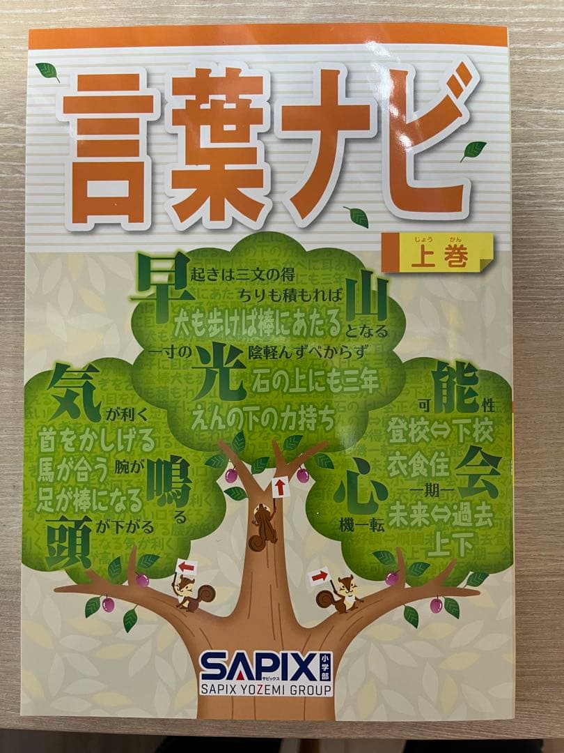 【未使用品】 サピックス 言葉ナビ 上巻 SAPIX