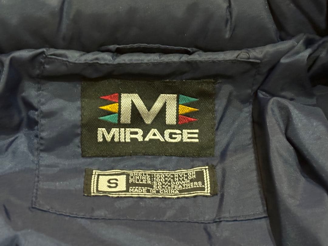 希少90s インディアンス 肉厚ダウンジャケット MLB MIRAGE短丈y2k