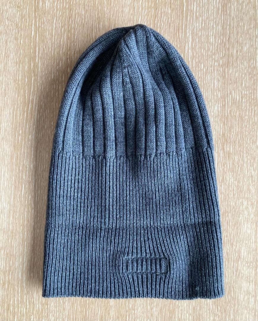 グッチ ウール リブ ニット帽 グレー