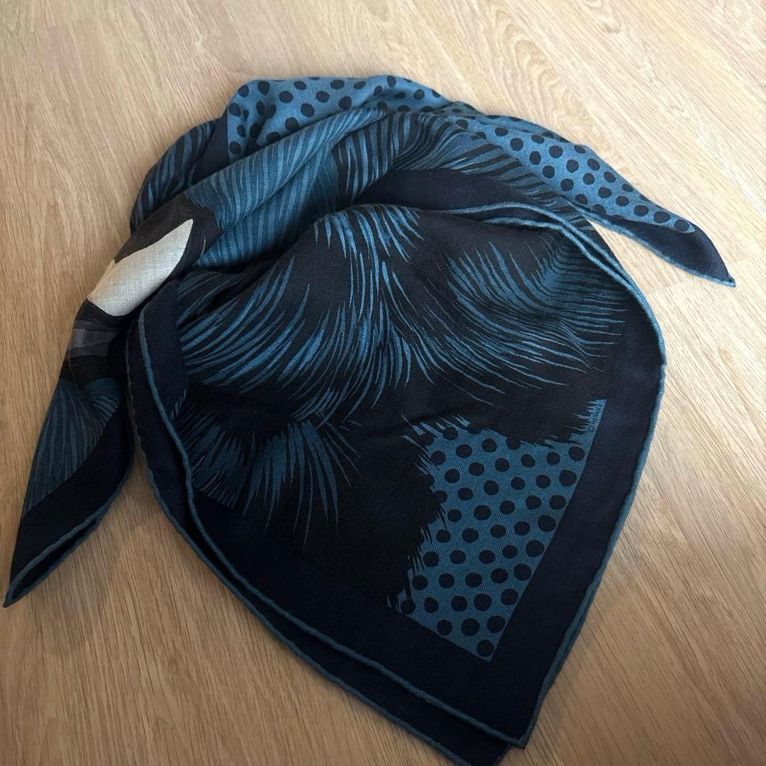 HERMES スカーフ カレH100 カシミヤシルク カシシル 大判ショール