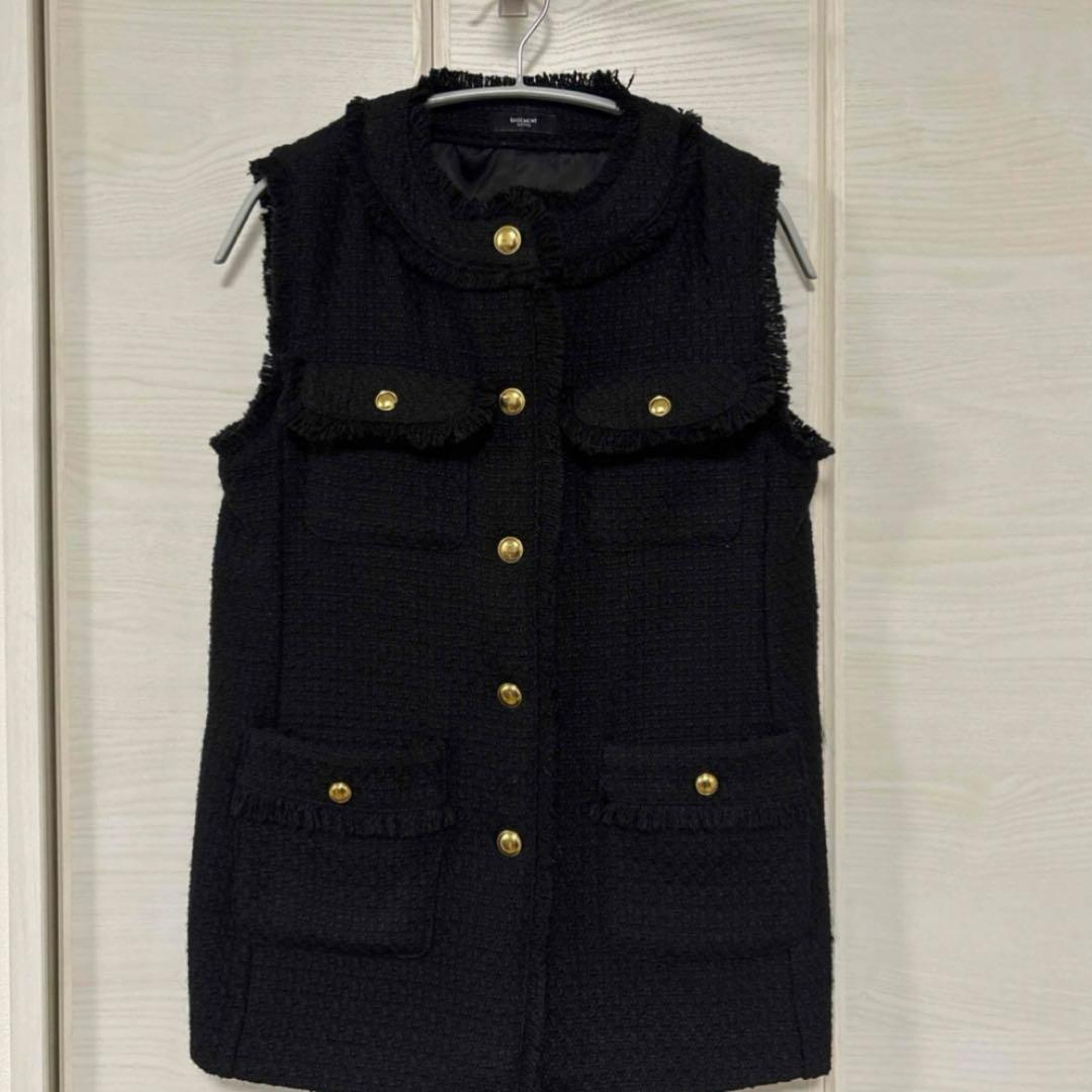 MAAYA DESIGN ツイードジレ ブラック