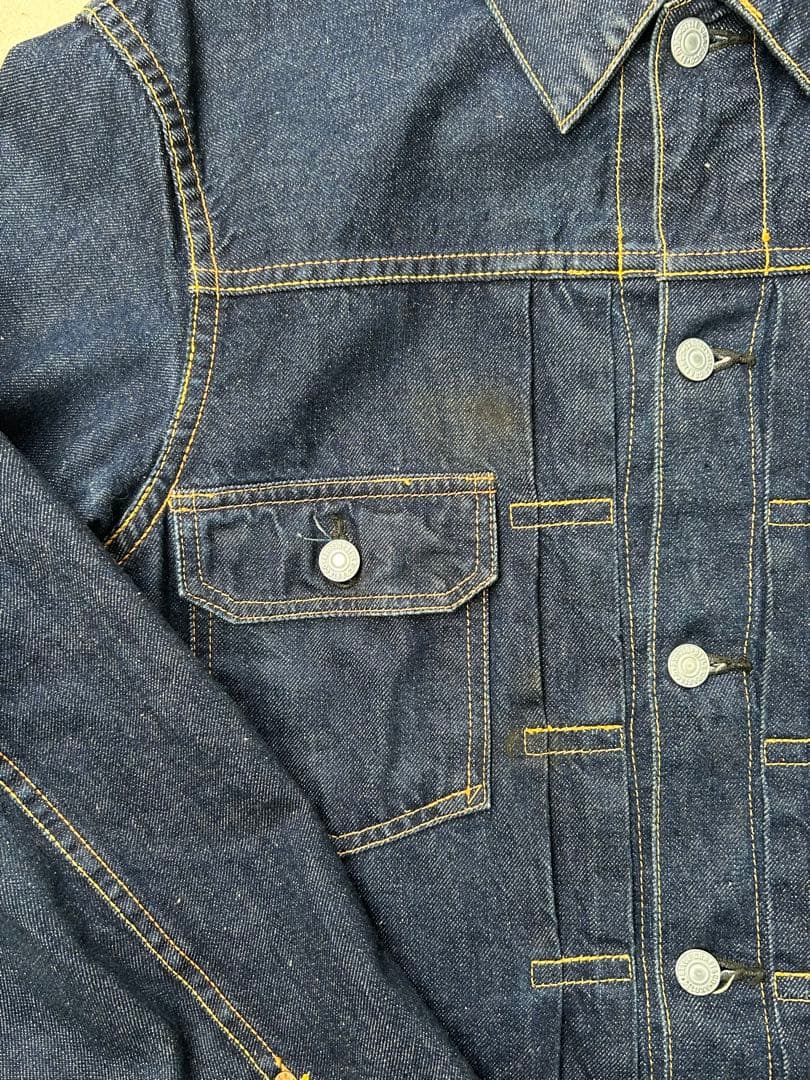 EVISU 1507 2nd セカンド 初期 革パッチ　濃紺 40 赤耳