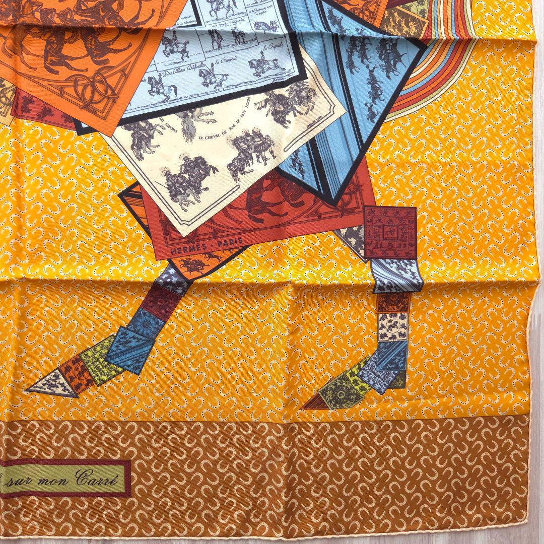 HERMES カレ90 A Cheval sur mon Carre スカーフ