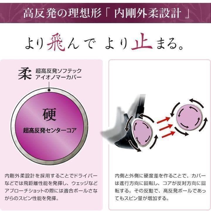 新型 必ず飛ぶ女性用高反発球 ワークスゴルフ 飛匠プレミアムレディ 2箱セット