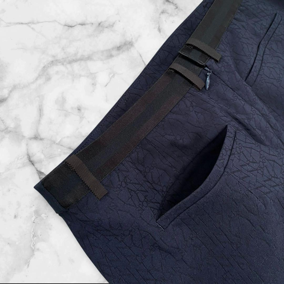 美品！　LANVIN SPORT 総柄　スカート　44 NAVY