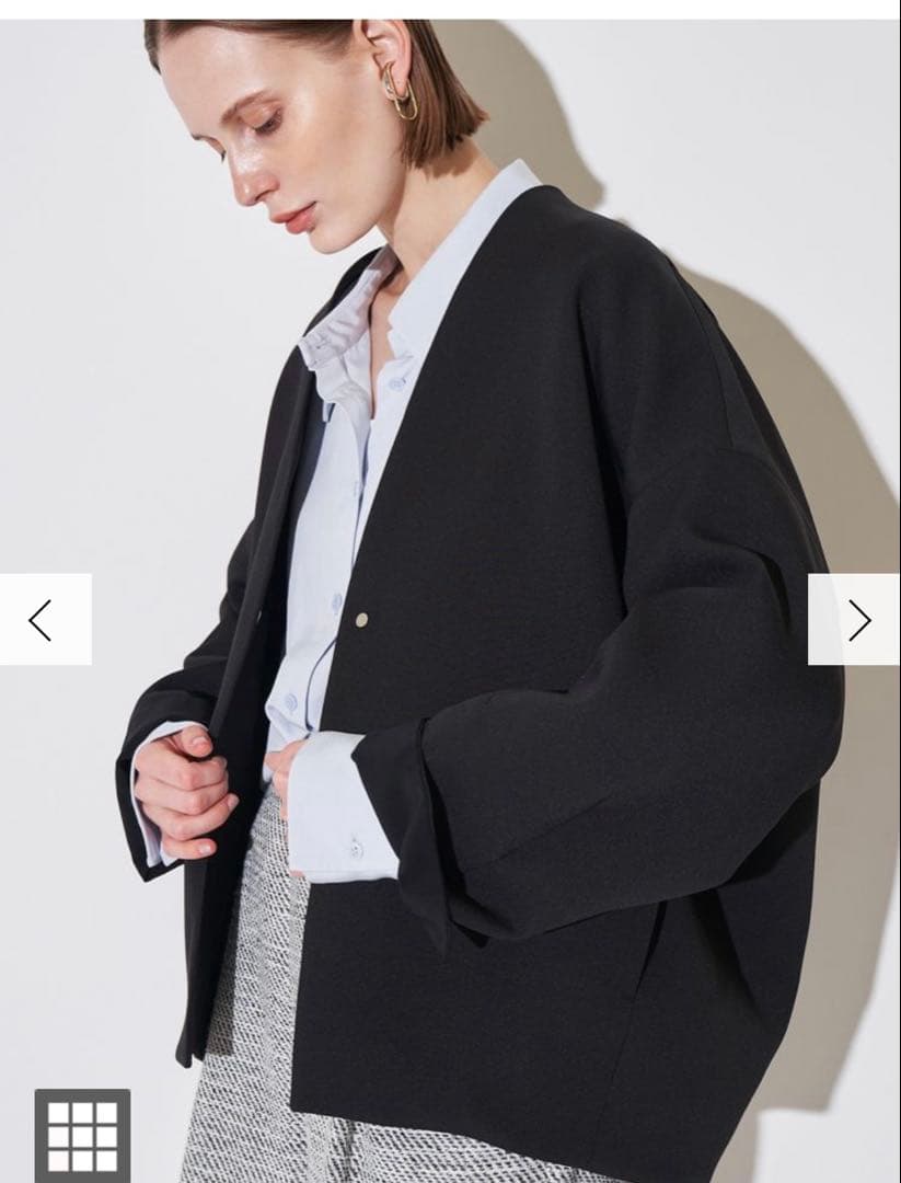 ELENDEEK コクーンショートコートブラックジャケット サイズ00美品