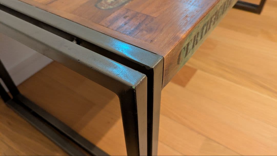 【神戸市 手渡し値引有】js furniture 木製天板 ローテーブル