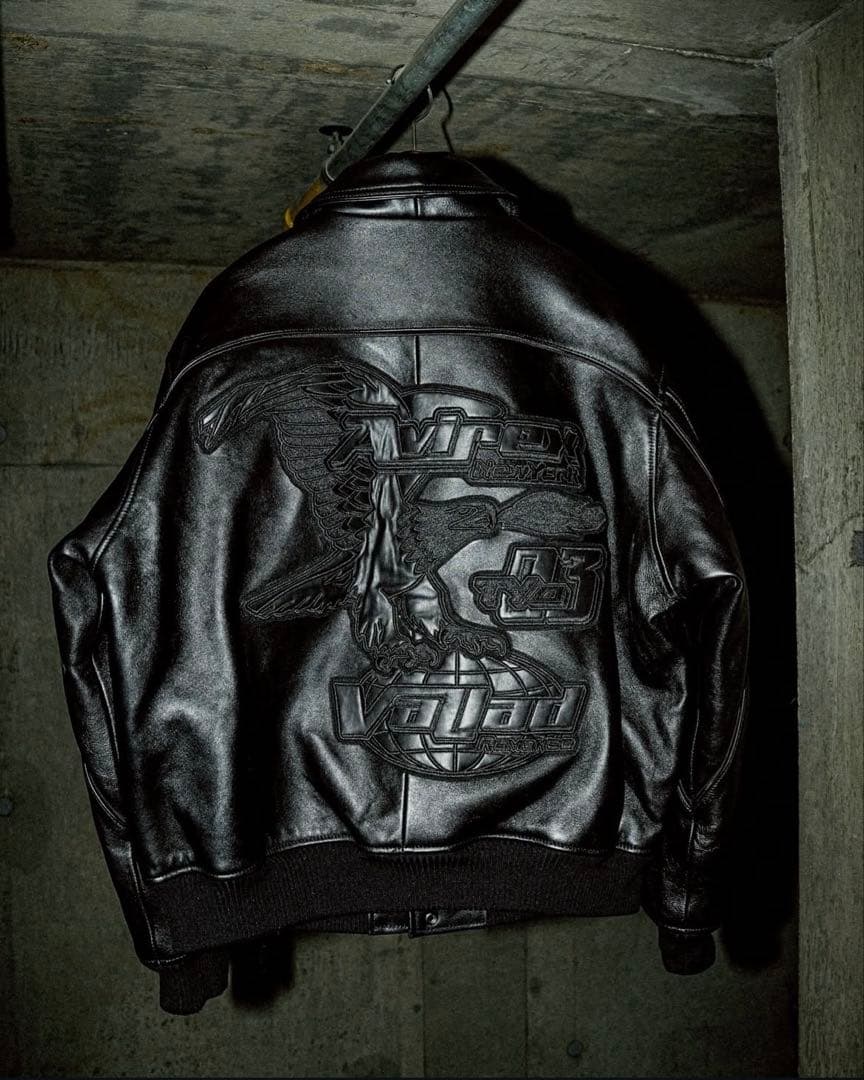 ジャケット・アウター AVIREX VARSITY LEATHER JACKET for VALLAD