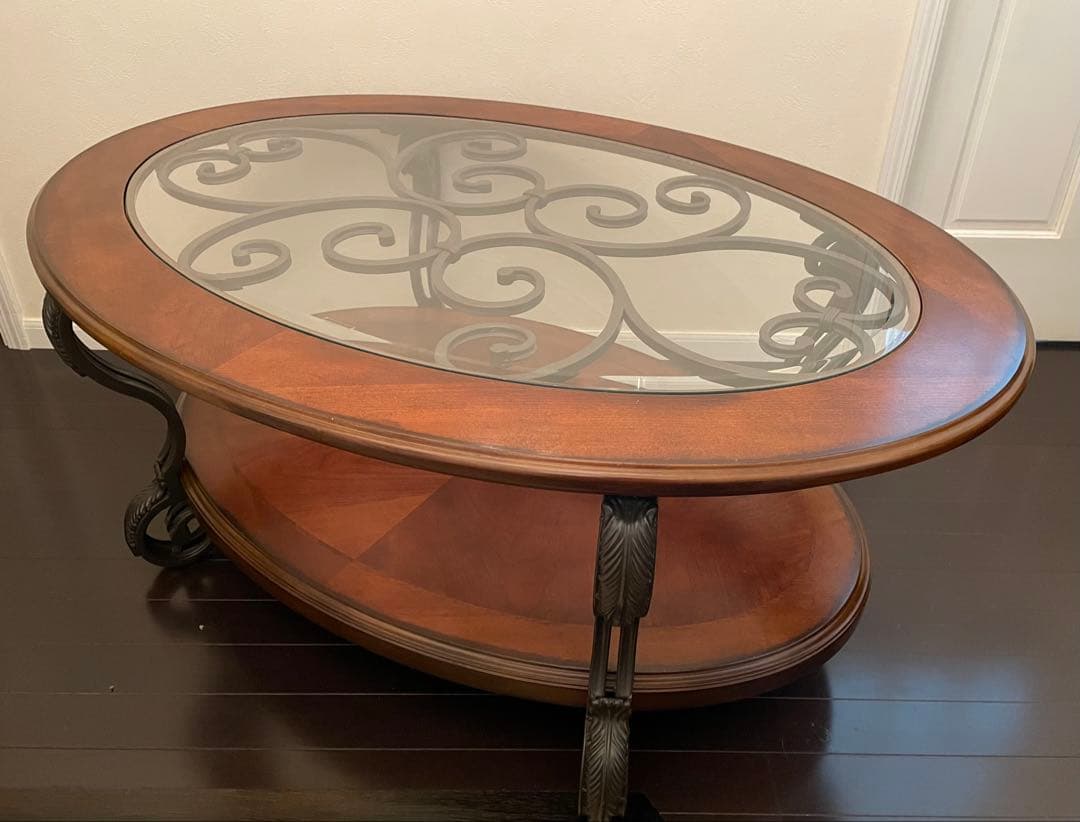 アシュレイ Ashley Nestor Coffee Table ガラステーブル