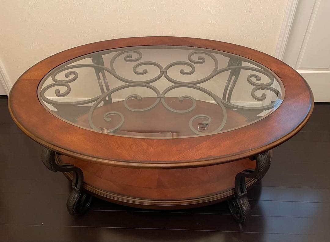 アシュレイ Ashley Nestor Coffee Table ガラステーブル