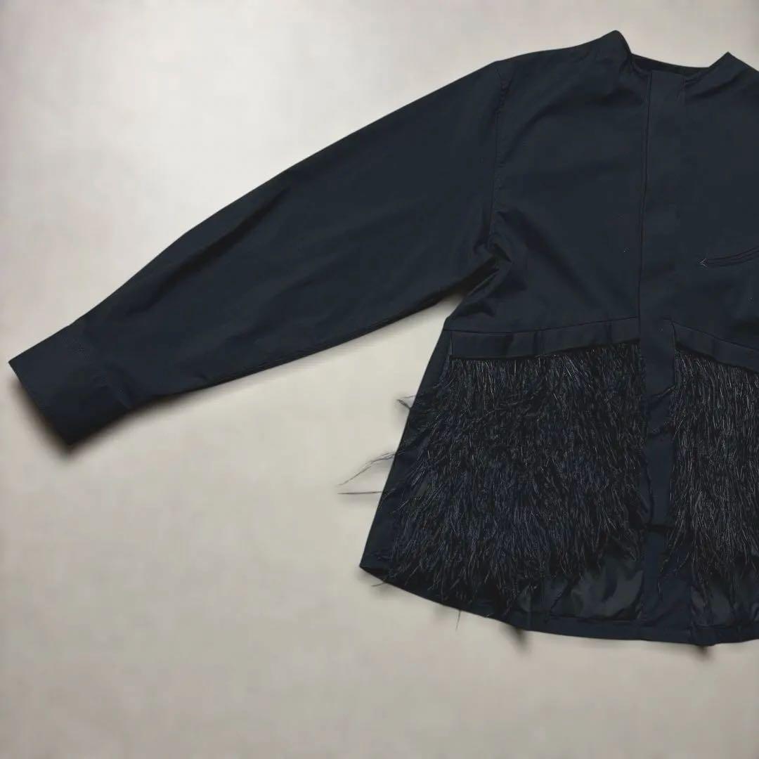 【美品✨近年】TOGA ストレッチブロードブラウス フェザー トーガ