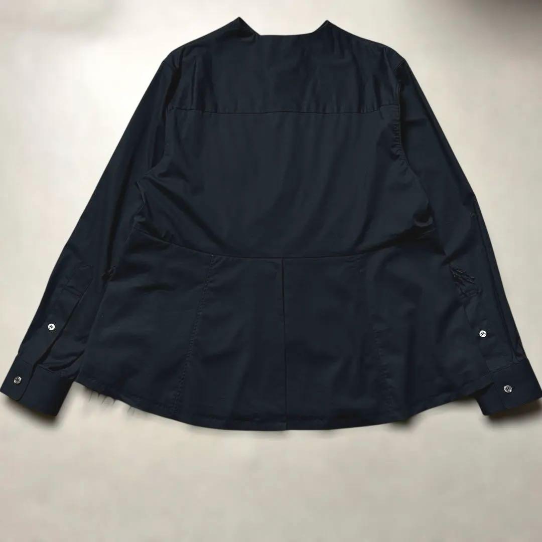 【美品✨近年】TOGA ストレッチブロードブラウス フェザー トーガ