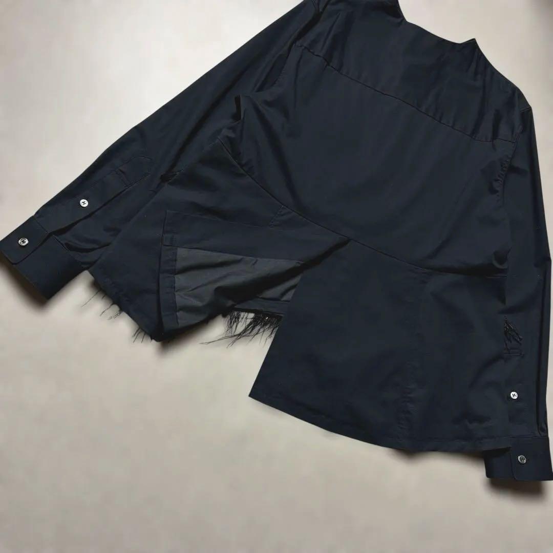 【美品✨近年】TOGA ストレッチブロードブラウス フェザー トーガ