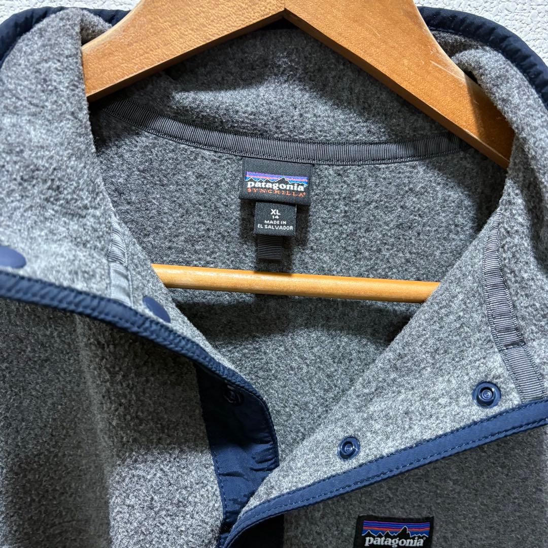 Patagonia シンチラ ライトウェイト スナップT ボーイズXL グレー