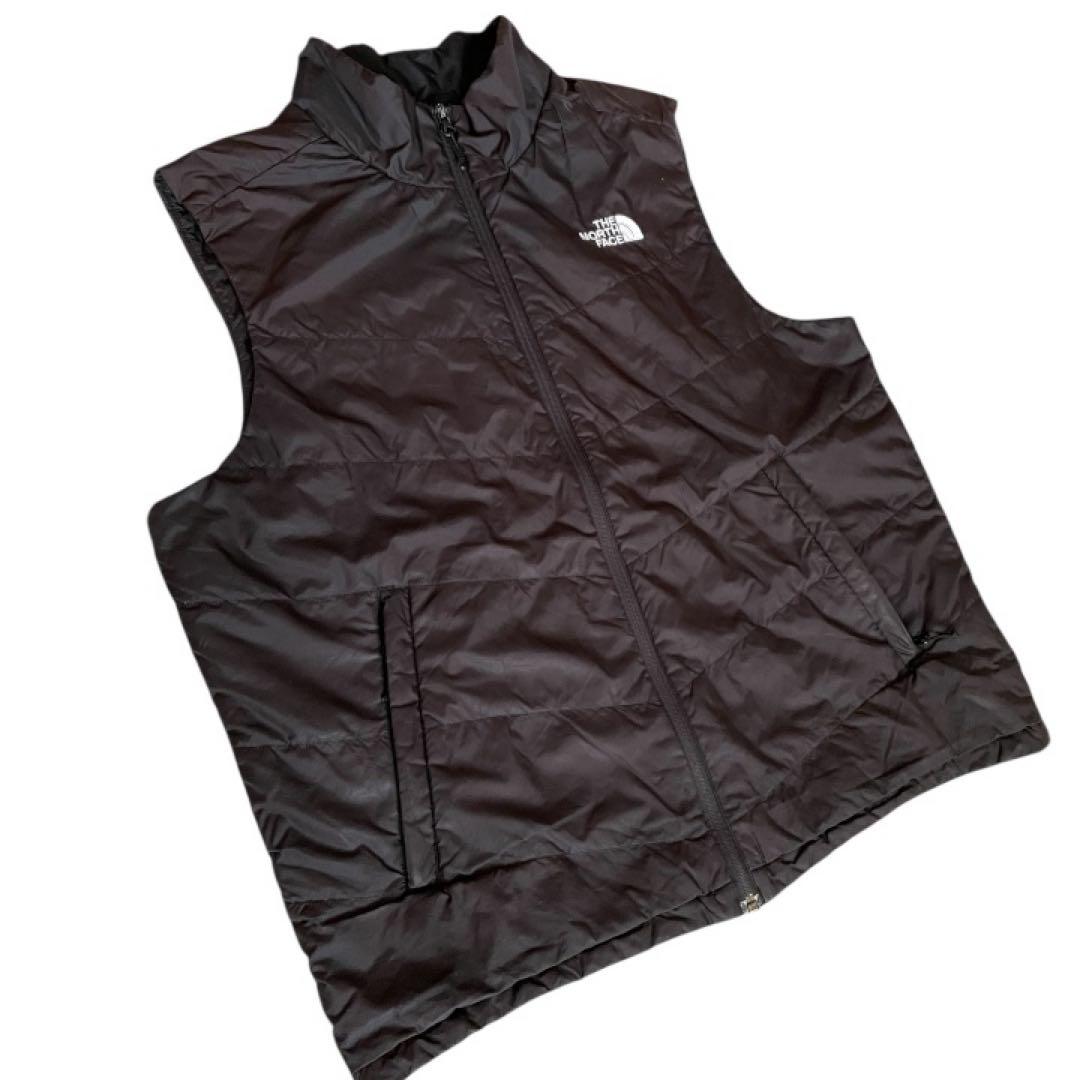 THE NORTH FACE中綿ベストブラックLメンズ 軽量 保温アウトドア古着