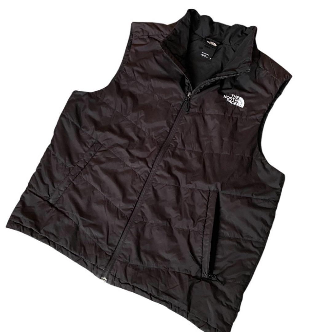 THE NORTH FACE中綿ベストブラックLメンズ 軽量 保温アウトドア古着