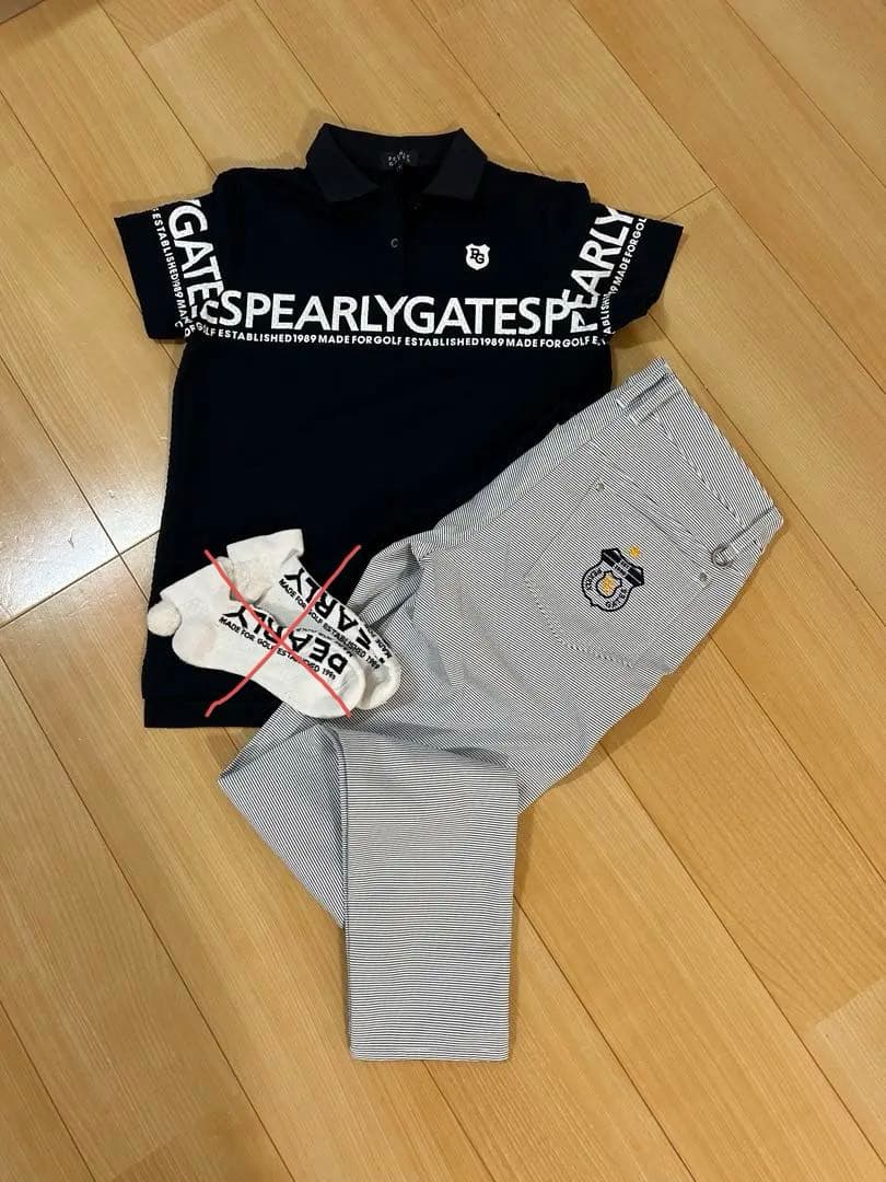 【美品】【サイズ1】PEARLY GATES ポロシャツパンツソックス3点セット