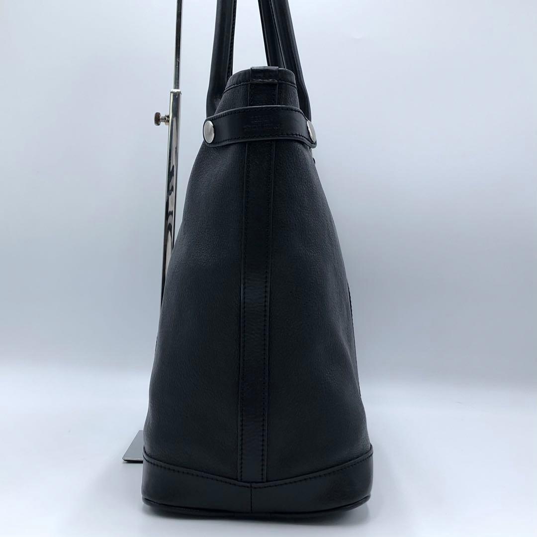 美品✨シーカー 別注 レザー トートバッグ ビジネス 肩掛け A4可 ブラック黒