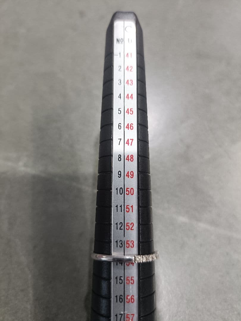 Pt900 ダイヤモンド ハーフエタニティリング 指輪　14号