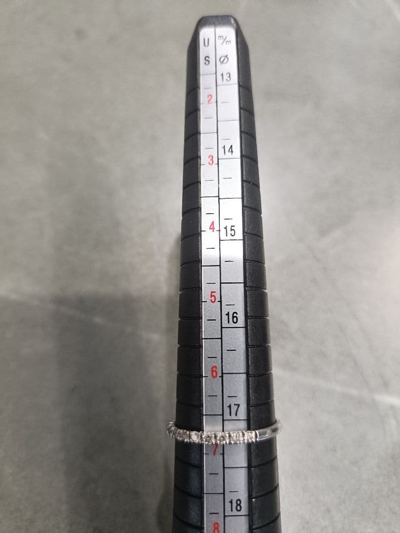 Pt900 ダイヤモンド ハーフエタニティリング 指輪　14号