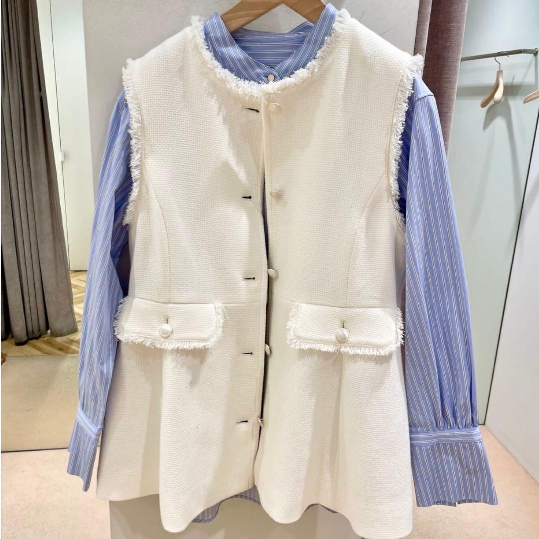タグ付き 新品未使用 バスケット ペプラム ジレ ベスト