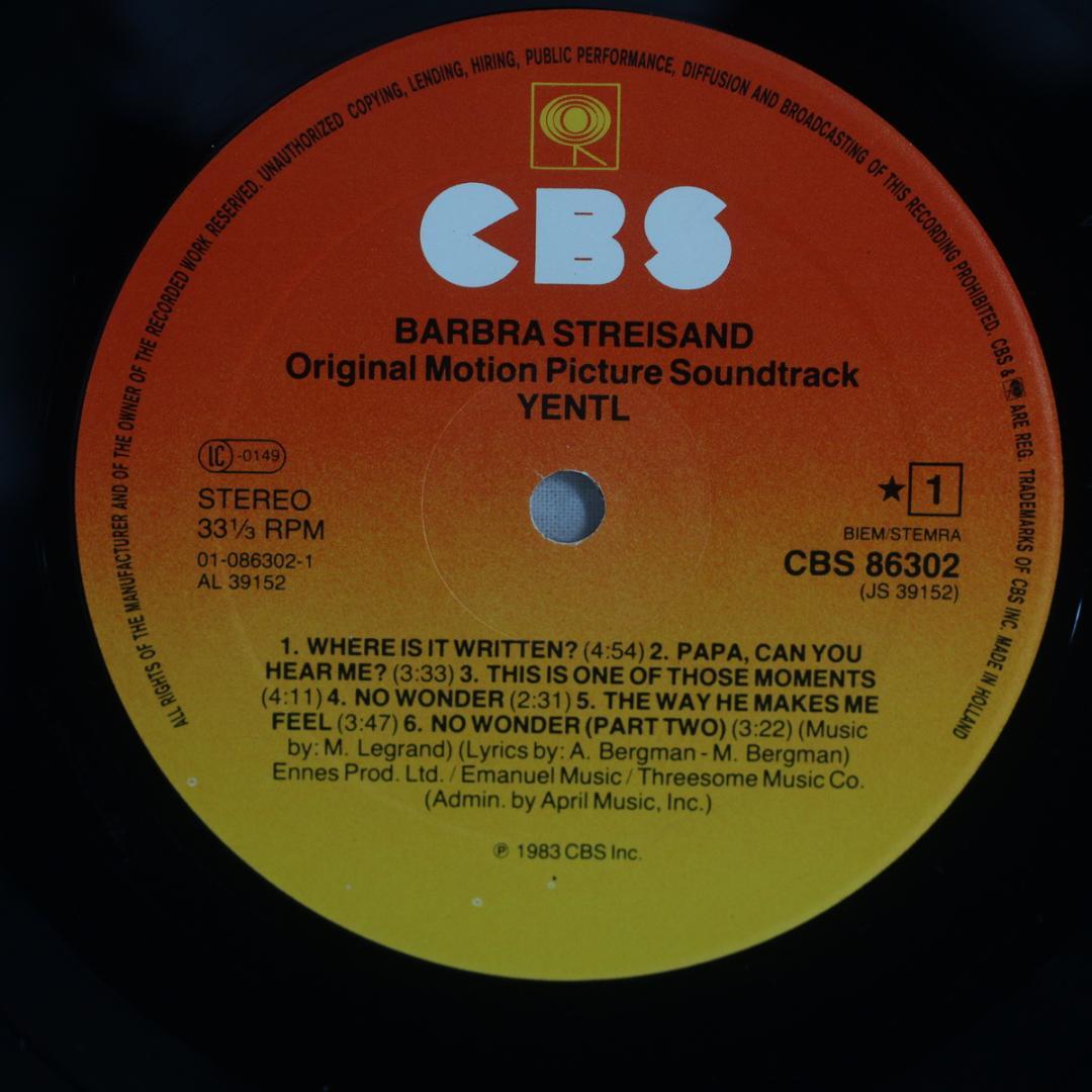 オランダ盤LP Barbra Streisand Yentl ステレオ