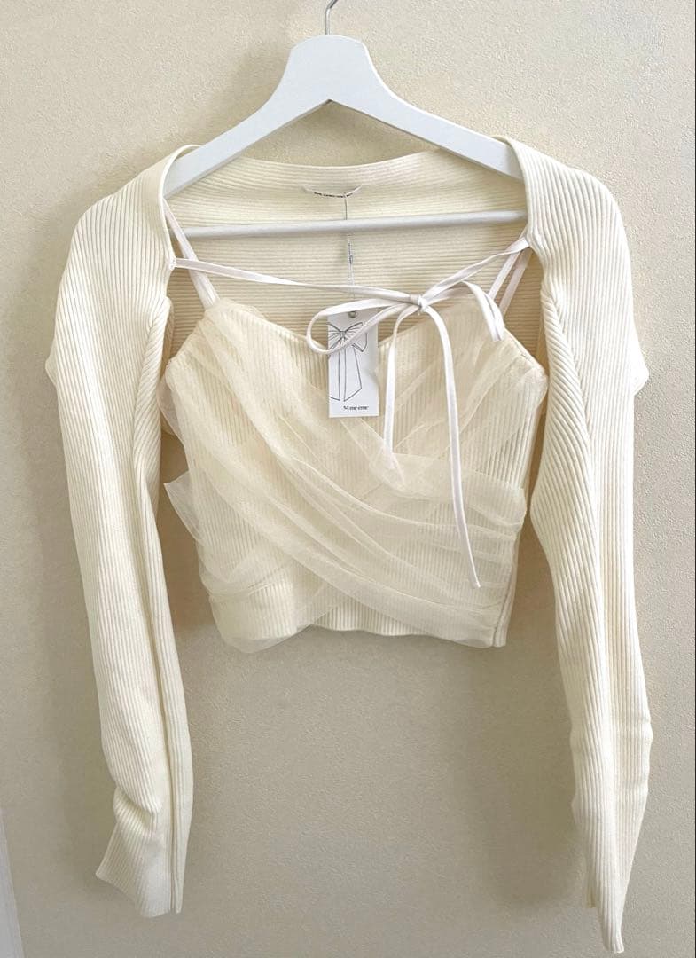 エムミーエメTulle knit ensemble tops