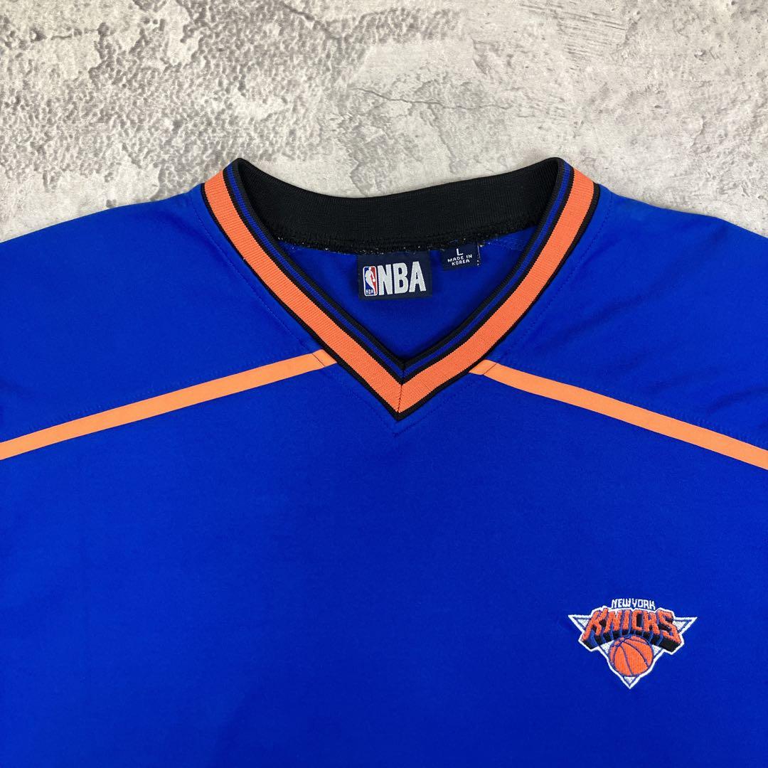 NBA ニューヨーク・ニックス 長袖シューティングシャツ 韓国製 古着 刺繍 L